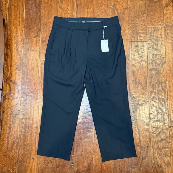 NWT J. Crew Crochet-Trimmed Pleated Trouser Item AQ778 Sz 14 Black - Picture 3 of 15